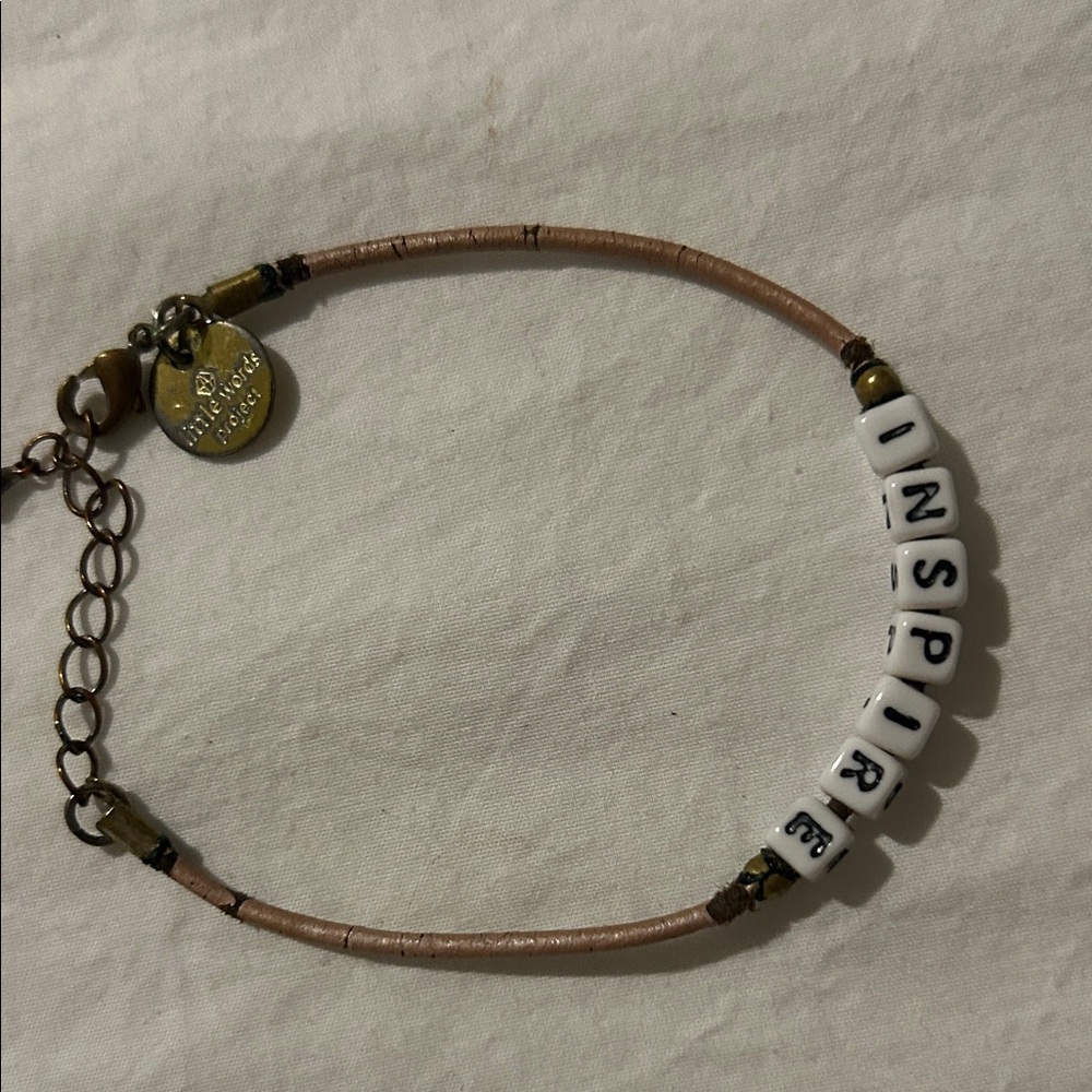 Inspire Beaded Bracelet with Gold Accents